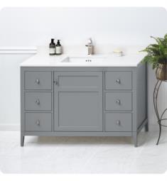 Ronbow 051748-3-F20 Briella 48" Freestanding Single Bathroom Vanity Base Cabinet with Tapered Leg in Empire Gray