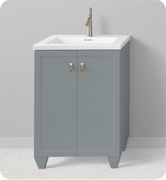 Ronbow 059324-F20 Aravo 24" Freestanding Single Bathroom Vanity Base Cabinet in Empire Gray