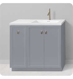 Ronbow 059336-F20 Aravo 36" Freestanding Single Bathroom Vanity Base Cabinet in Empire Gray