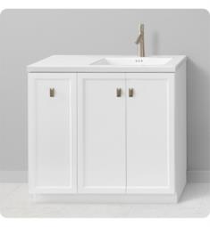 Ronbow 059336-3-W01 Aravo 36" Freestanding Single Bathroom Vanity Base Cabinet in White