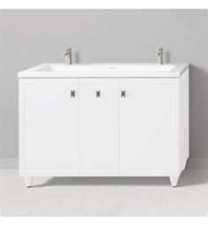 Ronbow 059348-W01 Aravo 48" Freestanding Double Bathroom Vanity Base Cabinet in White