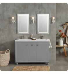 Ronbow 059348-F20 Aravo 48" Freestanding Double Bathroom Vanity Base Cabinet in Empire Gray