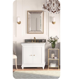Ronbow 066230-W01 Genova 30" Freestanding Single Bathroom Vanity Base Cabinet in White