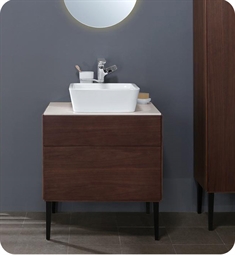 Ronbow E031127-E56 Noce 27 1/2" Freestanding Single Bathroom Vanity Base Cabinet in American Walnut