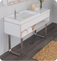 Ronbow E042047-E23 Unity 47 1/4" Wall Mount Single Bathroom Vanity Base Cabinet in Glossy White
