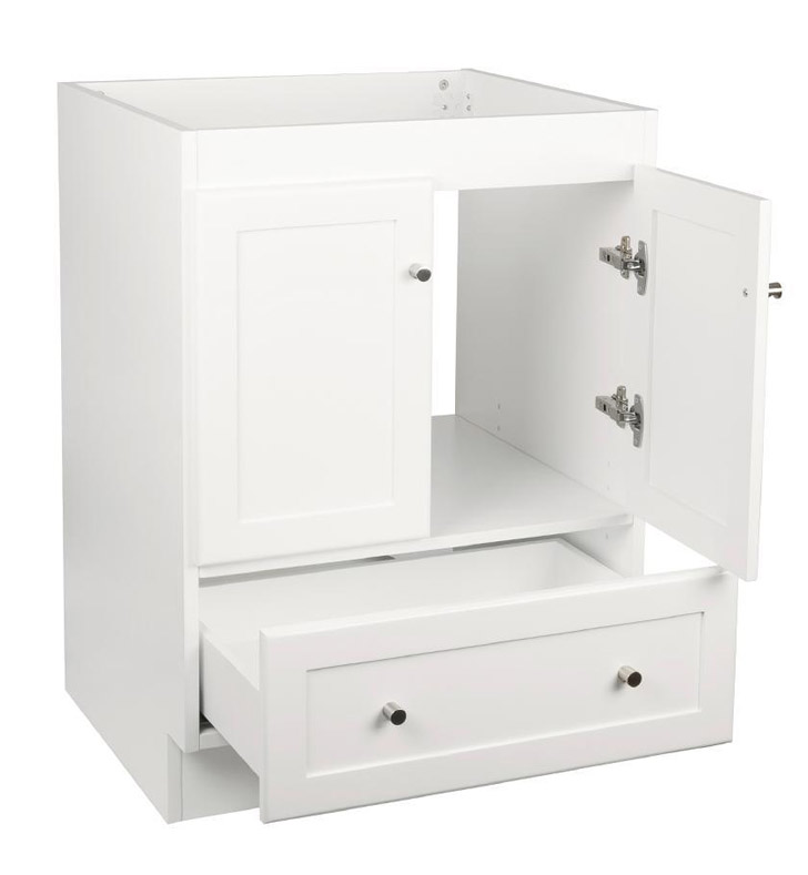Ronbow Shaker 24' Bathroom Vanity Base Cabinet in White, 080824-3-W01 ...