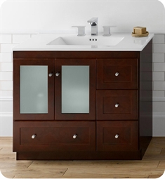 Ronbow 081930-H01 Shaker 30" Freestanding Single Bathroom Vanity Base Cabinet in Dark Cherry