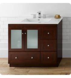Ronbow 081936-H01 Shaker 35 5/8" Freestanding Single Bathroom Vanity Base Cabinet in Dark Cherry