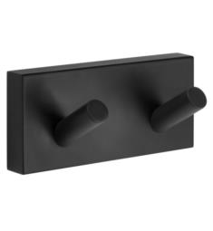 Smedbo RB356 House 3 1/2" Wall Mount Double Towel Hook in Matte Black