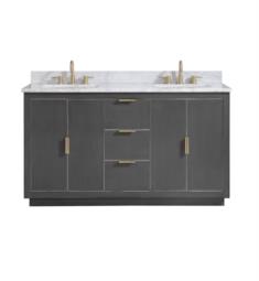 Avanity AUSTEN-VS61-TGG Austen 61" Freestanding Double Bathroom Vanity with Sink in Twilight Gray with Gold Trim