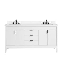 Avanity EMMA-VS73-WT Emma 73" Freestanding Double Bathroom Vanity with Sink in White