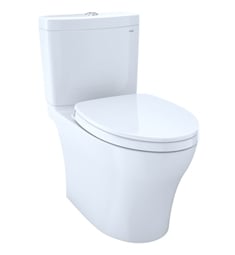 TOTO MS446124CEM Aquia IV Two-Piece Elongated Toilet with 1.28 GPF & 0.9 GPF Dual Flush and SoftClose Seat