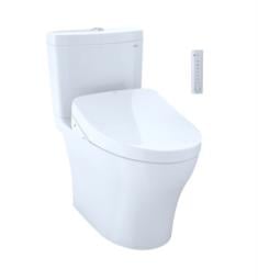 TOTO MW4463046CEMG#01 Aquia IV Two-Piece Elongated Toilet with 1.28 GPF & 0.8 GPF Dual Flush and Washlet+ S500E Washlet in Cotton White