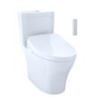 TOTO MW4463056CEMGN#01 Aquia IV Two-Piece Elongated Toilet with 1.28 GPF & 0.9 GPF Dual Flush and Washlet+ S550E Washlet in Cotton White