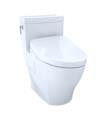 TOTO MW6263056CEFG#01 Aimes One-Piece Elongated Bowl with 1.28 GPF Single Flush and Washlet+ S550E Washlet in Cotton White