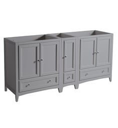 Fresca FCB20-301230GR Oxford 71" Grey Traditional Double Sink Bathroom Cabinets