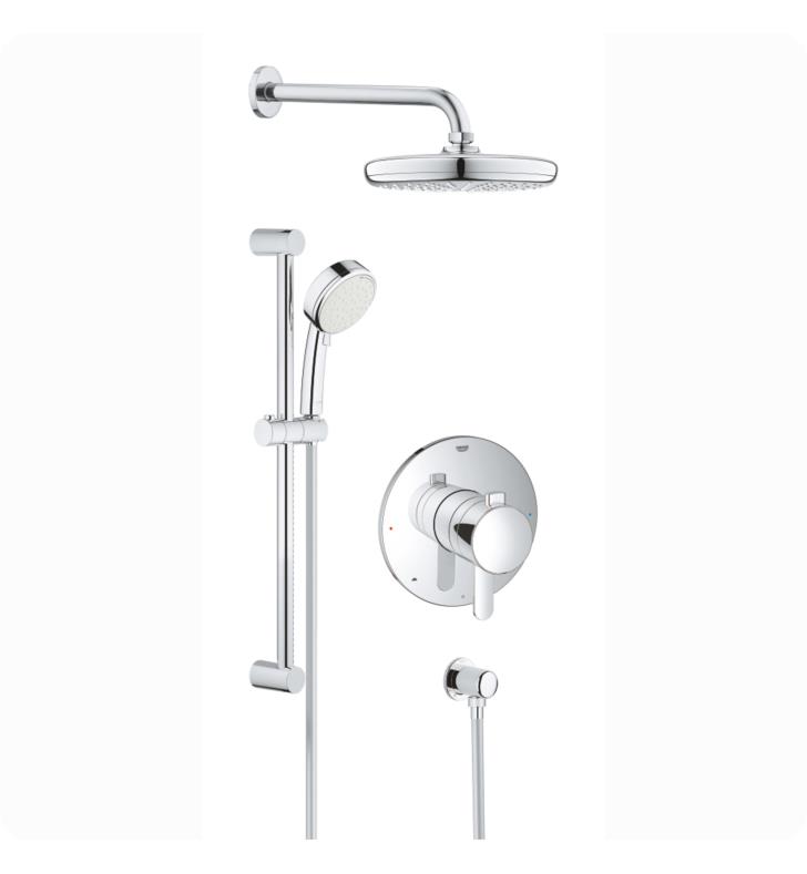 GROHE Europlus C Mixer Tap Single Knob for Bath and Shower Faucet Only Part Outside 