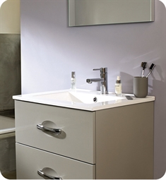 Decotec 179030 Bento 24" Drop-In Rectangular Bathroom Sink with Overflow in White