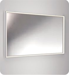 Decotec 174601 Mirrors Divin 31 1/2" Framed Rectangular Bathroom Mirror with LED Lighting in Shiny Chrome