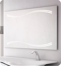 Decotec 181210 Maestro 51 1/4" Frameless Rectangular Bathroom Mirror with LED Lighting