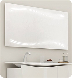Decotec 181211 Maestro 51 1/4" Frameless Rectangular Bathroom Mirror with LED Lighting