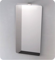 Decotec 114518 Angle 13 3/4" Rectangular Bathroom Mirror with Halogen Light in Chrome