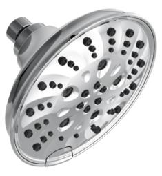 Delta 52669 Universal Showering 6" Wall Mount Traditional Multi-Function Round Raincan Showerhead with H2Okinetic Technology