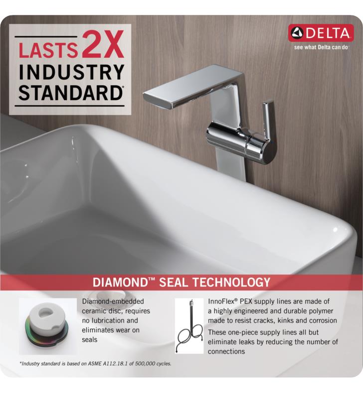 Delta 799 Dst Pivotal 10 1 4 Single Handle 1 2 Gpm Vessel Bathroom Sink Faucet