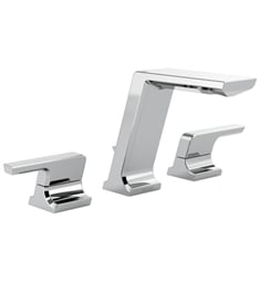 Delta 3599LF-MPU Pivotal 5 1/2" Double Handle Widespread Bathroom Sink Faucet with Metal Pop-Up Drain