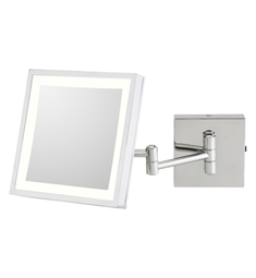 Aptations 913 Kimball & Young 8" Wall Mount Single Sided LED Lighted Magnified Makeup Mirror