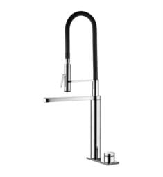 KWC 10.651.122.000 Ono 25 1/4" Single Handle Deck Mounted Gooseneck Kitchen Faucet with LED-Technology in Chrome