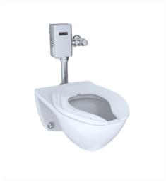 TOTO CT708U Commercial Flushometer Wall Mount Ultra High Efficiency Elongated Toilet with Top Spud Inlet