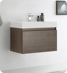 Fresca FCB8007GO-I Mezzo 30" Gray Oak Modern Bathroom Vanity with Integrated Sink