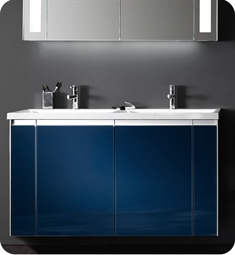 Decotec 171016 Smart 47 1/4" Wall Mount Double Bathroom Vanity with Ceramyl SinkTop
