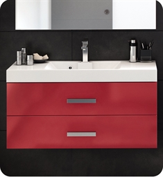 Decotec 181241 Obbo 39 3/8" Wall Mount Single Bathroom Vanity with Ceramyl Sink