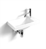 Decotec 114502.2-800 Sucre 16" Wall Mount Rectangular Handwash Bathroom Sink with Soap Dish in Blanc