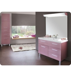 Decotec 172603 Rivoli 39 3/8" Wall Mount Single Bathroom Vanity with Ceramyl Sink and Left Side Door
