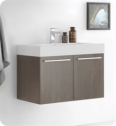 Fresca FCB8089GO-I Vista 30" Gray Oak Modern Bathroom Vanity with Integrated Sink