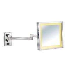 Afina MW-101 8" Wall Mount Single Sided LED Lighted Magnifying Makeup Mirror in Polished Chrome