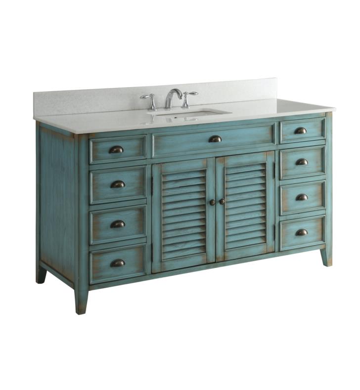 Chans Furniture CF66323BU60 Abbeville 60" Freestanding Cottage Style Single Bathroom Vanity in