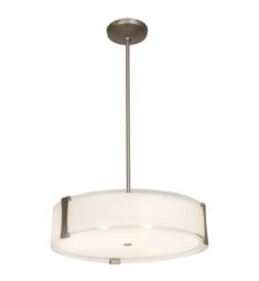 Access Lighting 50123LEDDLP-BS-OPL Tara 3 Light 18" Ceiling Mount Replaceable LED Pendant in Brushed Steel with Opal Glass Diffuser