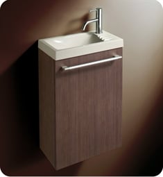Decotec 114521.4-100-064 Sucre 15 3/4" Wall Mount Single Bathroom Vanity in Macassar Mat Finish with Sink and Soap Dish