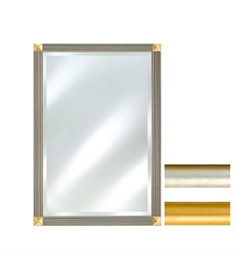 Afina FM1622SAT Signature 24 1/4" Rectangular Brushed Satin Framed Wall Mount Bathroom Mirror