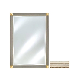 Afina FM1622PARSV Signature 26" Rectangular Parisian Framed Wall Mount Bathroom Mirror in Antique Silver