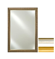 Afina FM2026SAT Signature 26 1/4" Rectangular Brushed Satin Framed Wall Mount Bathroom Mirror