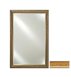 Afina FM2026MAJGD Signature 29" Rectangular Majestic Framed Wall Mount Bathroom Mirror in Brilliant Gold