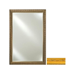 Afina FM2026CHAGD Signature 30" Rectangular Chateau Framed Wall Mount Bathroom Mirror in Gold