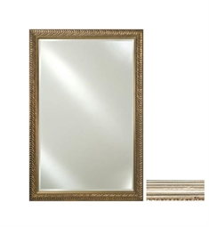 Afina FM2026PARSV Signature 30" Rectangular Parisian Framed Wall Mount Bathroom Mirror in Antique Silver