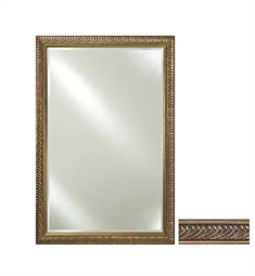 Afina FM2026VERPW Signature 30 3/4" Rectangular Versailles Framed Wall Mount Bathroom Mirror in Pewter
