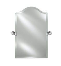 Afina RM-725-TS Radiance 25" Scallop Top Frameless Beveled Wall Mount Bathroom Mirror with Transitional Tilt Brackets
